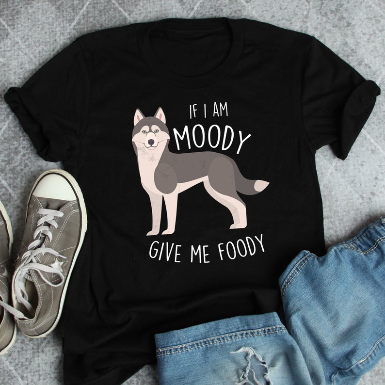 Husky Shirt, Women Men, Funny Dog Lover Gift, Cute Gray Grey Husky T-shirt, Husky Lover Tshirt, Pet Tee, Wolf Tops, Furry Fandom, Mom, Dad image 1
