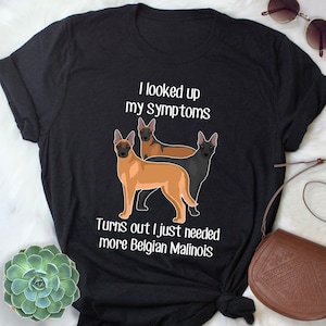Belgian Malinois Shirt, Women, Men, Funny Dog Lover Gift, Cute Belgian Malinois Mom Dad T-shirt, Pet Lover Tshirt, Shepherd Black Red Mal