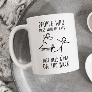 Rat Coffee Mug, Cute Rat Gift, Rat Lover, Rat Cup, Gift for Her, Him, Rat Decor, Rat Mom, Rat Dad, Hooded Rat, Rattie, Fancy Rat, Pocket Pet