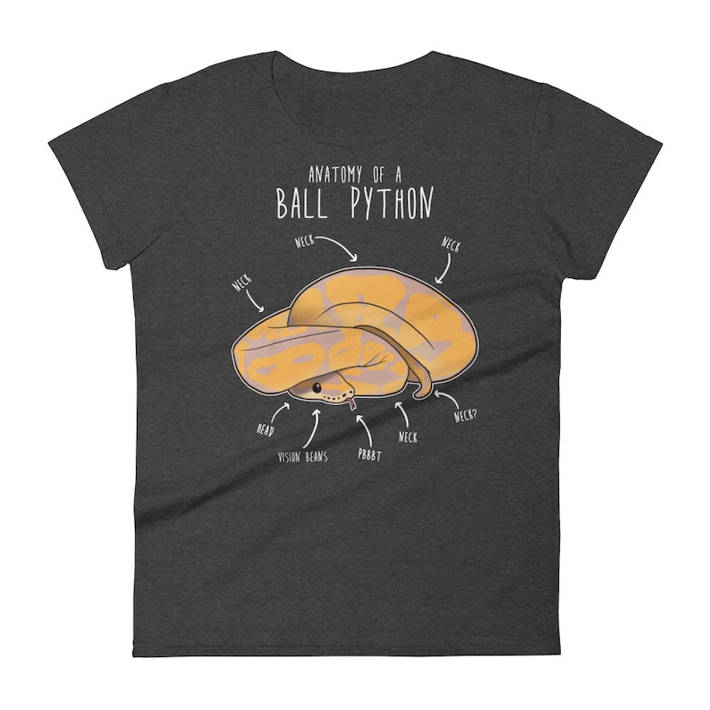 Funny Banana Ball Python Shirt, Women, Men, Reptile Tshirt, Snake Lover Gift, Reptile T-shirt, Cute Snake Tee, Python Anatomy, Snake Mom Dad image 6