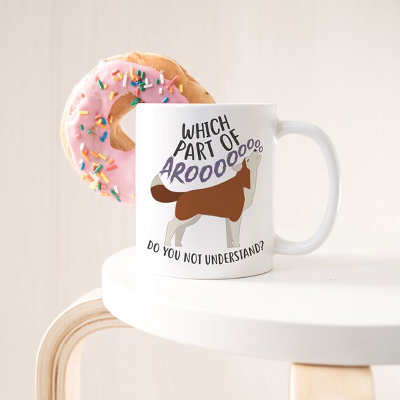 Red Husky Coffee Mug, Cute Siberian Husky Gift, Wolf Lover, Dog Cup, Gift for Her, Him, Funny Pet, Husky Mom Dad Malamute Furry Fandom