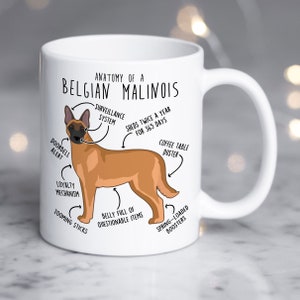 Belgian Malinois Coffee Mug, Funny Cute Belgian Malinois Lover Gift, Dog Mom, Dog Dad, Pet Gift for Her, Him, Belgian Shepherd, Fawn Mal