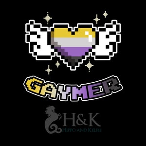 a pixel heart and a pixel heart with the word gamer on it
