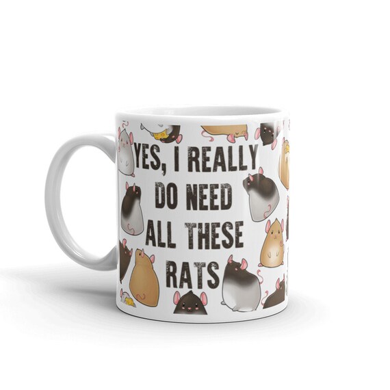 Him Funny Gift For Her Rat Coffee Mug Mouse Birthday Cup Rat Lover Cute 