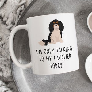 Tricolor Cavalier King Charles Spaniel Coffee Mug, Cute Tri Color Cav Gift, Dog Lover, Funny Gift for Her, Him, Pet Animal, Dog Mom, Dog Dad