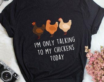 Huhn Shirt, Frauen, Männer, lustiges Huhn-Liebhaber-Geschenk, niedliches Vogel-T-Shirt, Chook-T-Shirt, Haustier-Henne-T-Stück, Oberseiten, Bauer, Landwirtschaft, Gehöft