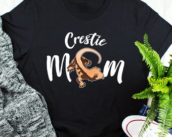 Crested Gecko Shirt, Crestie Mom, Women Tshirt, Pet Reptile Lover Gift, Funny Lizard T-Shirt Cute Harlequin Crested Gecko Tee