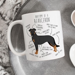 Beauceron Coffee Mug, Funny Cute Black Tan Beauceron Lover Gift, Dog Mom, Dog Dad, Pet Gift for Her, Him, Berger de Beauce, Bas Rouge