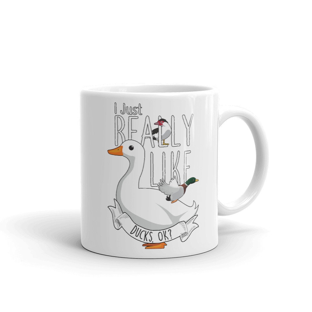 Duck Coffee Mug Funny Pekin Duck Lover Gift Cute Bird Cup Etsy