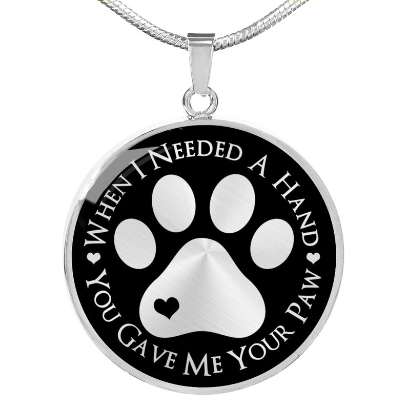 Cute Dog Gift Pet Memorial Pendant Gift for Her Cute Pet Gift Dog Mom Jewellery Pet Loss Charm Cat Lover Jewelry Paw Print Necklace