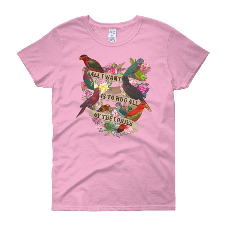 Lorikeet Shirt, Women Men, Parrot Lover Gift, Cute Bird T-shirt, Pet Lover TShirt, Lory Graphic Tee, Tops, Clothing, Rainbow Lorikeet image 6