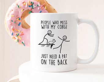 Zabawny kubek z Corgi, uroczy prezent dla Corgi, miłośnik psów, zabawny Pembroke Welsh Corgi, kubek dla zwierząt, mama i tata Corgi z rudym Tri Corgi