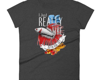 T-shirt Homme Betta Splendens - Poisson Combattant - Noir - Taille L - Coton