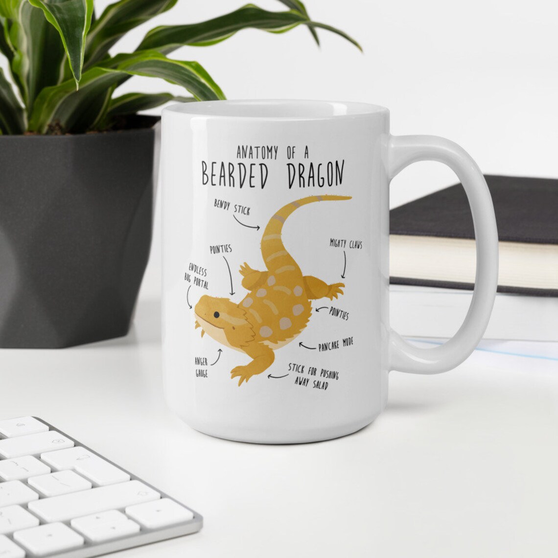 Bearded Dragon Coffee Mug Cute Reptile Gift Bearded Dragon Etsy
