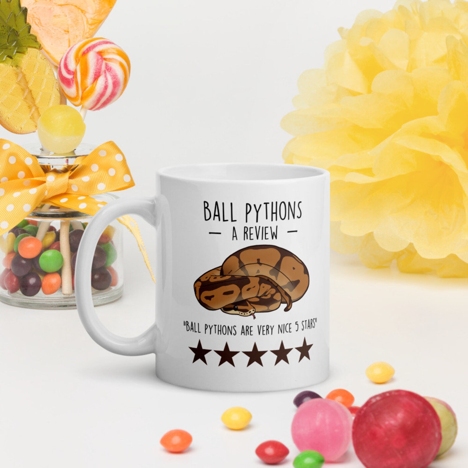 Ball Python Coffee Mug Cute Snake Lover Gift Funny Reptile | Etsy