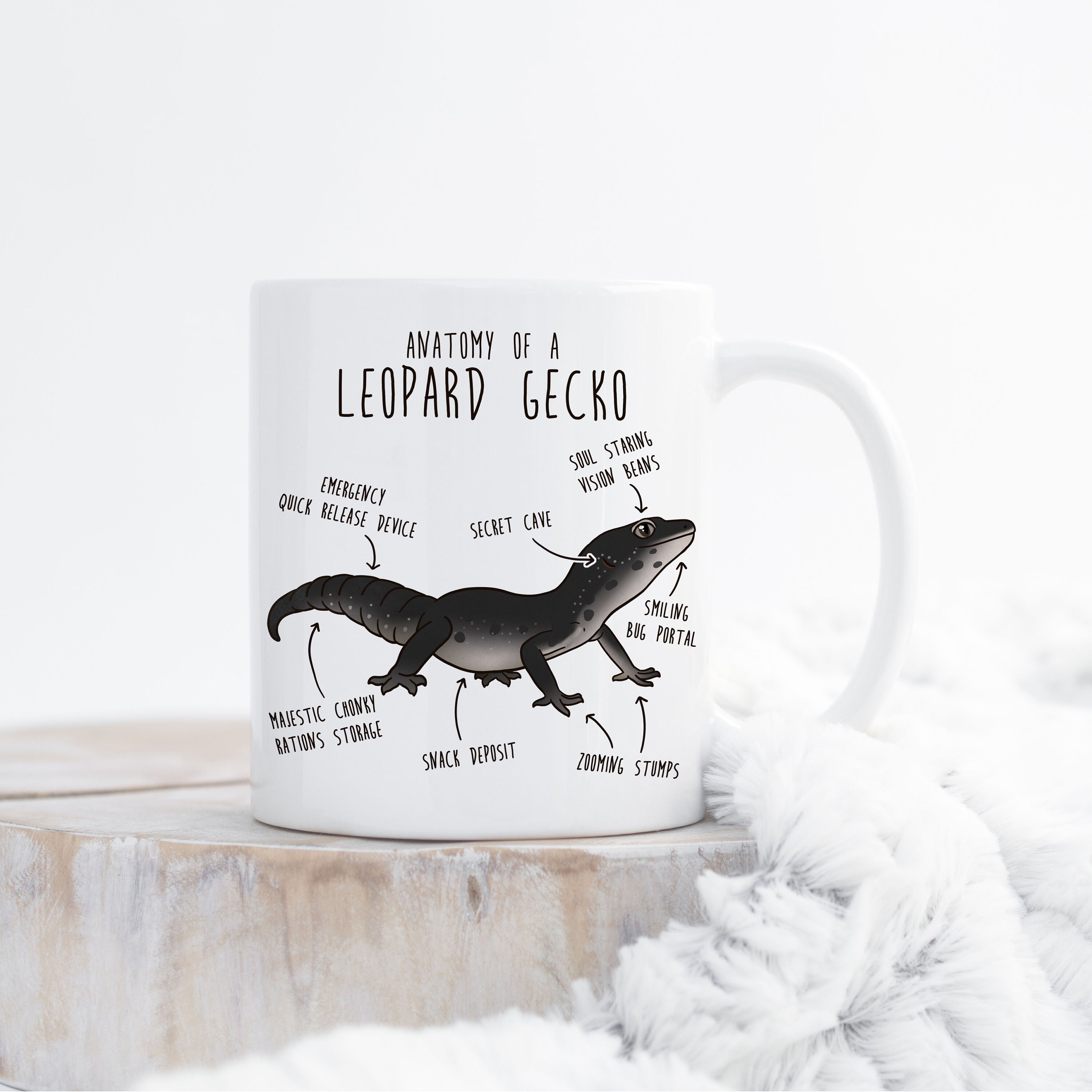 Tazza da caffè con geco leopardo, simpatico regalo a tema rettile, amante dei gechi, divertente tazza con lucertola, regalo per lui, per lei, per mamma e papà, erpetologo, disfunzione dei rettili