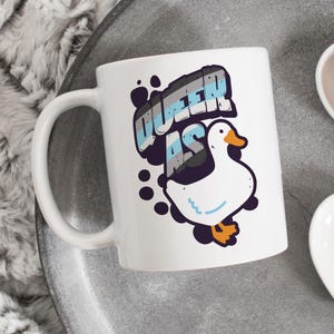 Demiboy Pride Coffee Mug, Demiboy Pride Flag Gift, LGBT Gift, Agender, Nonbinary, Genderqueer Transgender Trans Demiguy Funny Queer as Duck