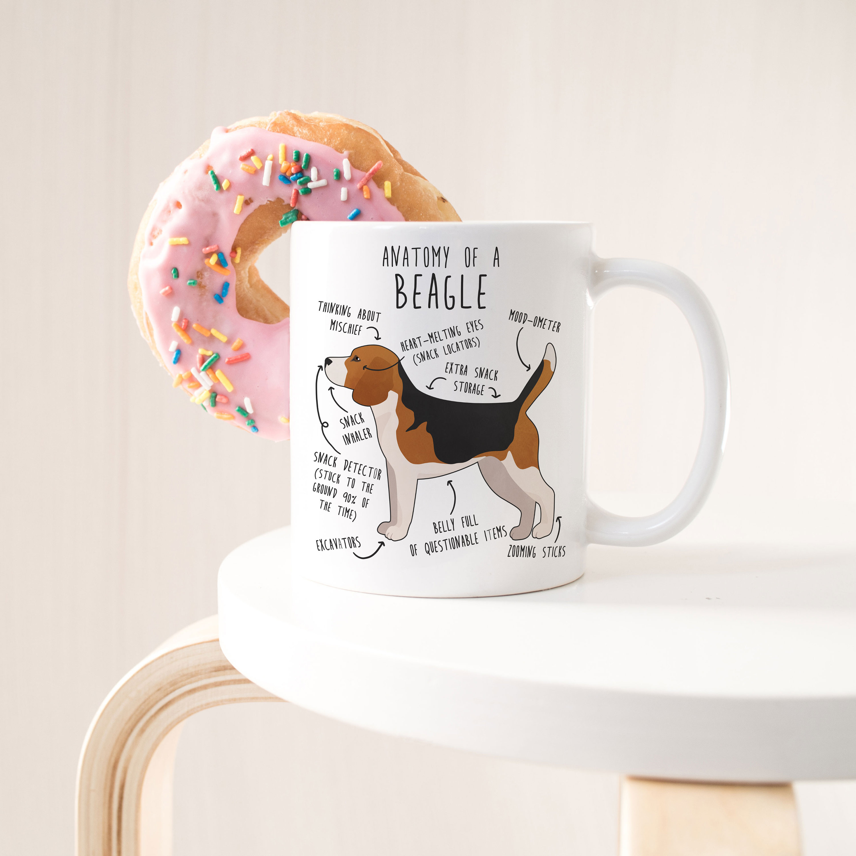 Tazza Beagle Umoristica Con Manico Anti-Scottatura – 325 Ml, Idea Regalo Per Amanti Dei Cani