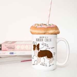 Border Collie Coffee Mug, Cute Border Collie Gift, Dog Lover, Funny Gift for Her, Him, Birthday, Border Collie Mom Dad, Fly Ball Agility image 5