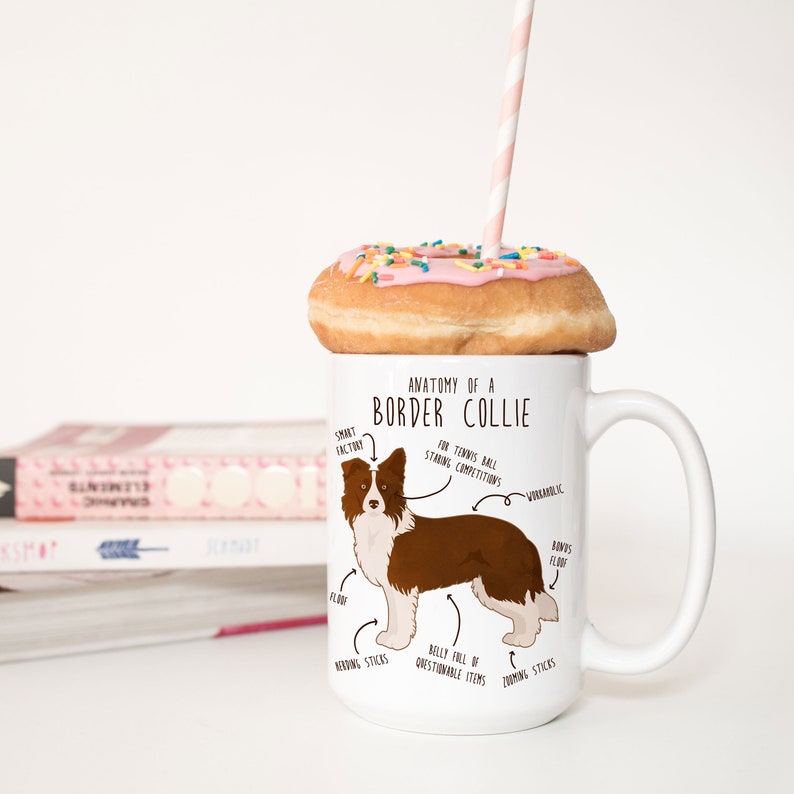 Border Collie Coffee Mug, Cute Border Collie Gift, Dog Lover, Funny Gift for Her, Him, Birthday, Border Collie Mom Dad, Fly Ball Agility image 5