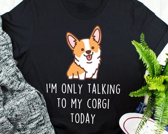 Corgi Shirt, Women Men, Funny Dog Lover Gift, Cute Pembroke Corgi T-shirt, Pet Lover Tshirt, Red Corgi Tee, Corgi Mom, Corgi Dad