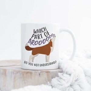 Red Husky Coffee Mug, Cute Siberian Husky Gift, Wolf Lover, Dog Cup, Gift for Her, Him, Funny Pet, Husky Mom Dad Malamute Furry Fandom image 9