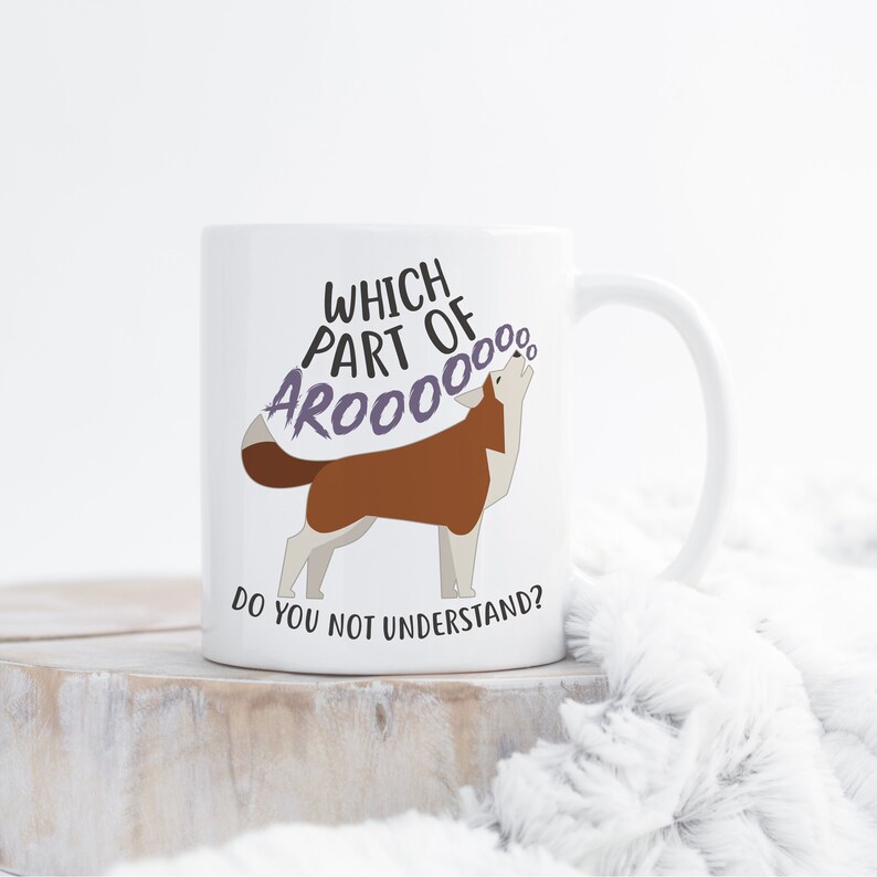 Red Husky Coffee Mug, Cute Siberian Husky Gift, Wolf Lover, Dog Cup, Gift for Her, Him, Funny Pet, Husky Mom Dad Malamute Furry Fandom image 9