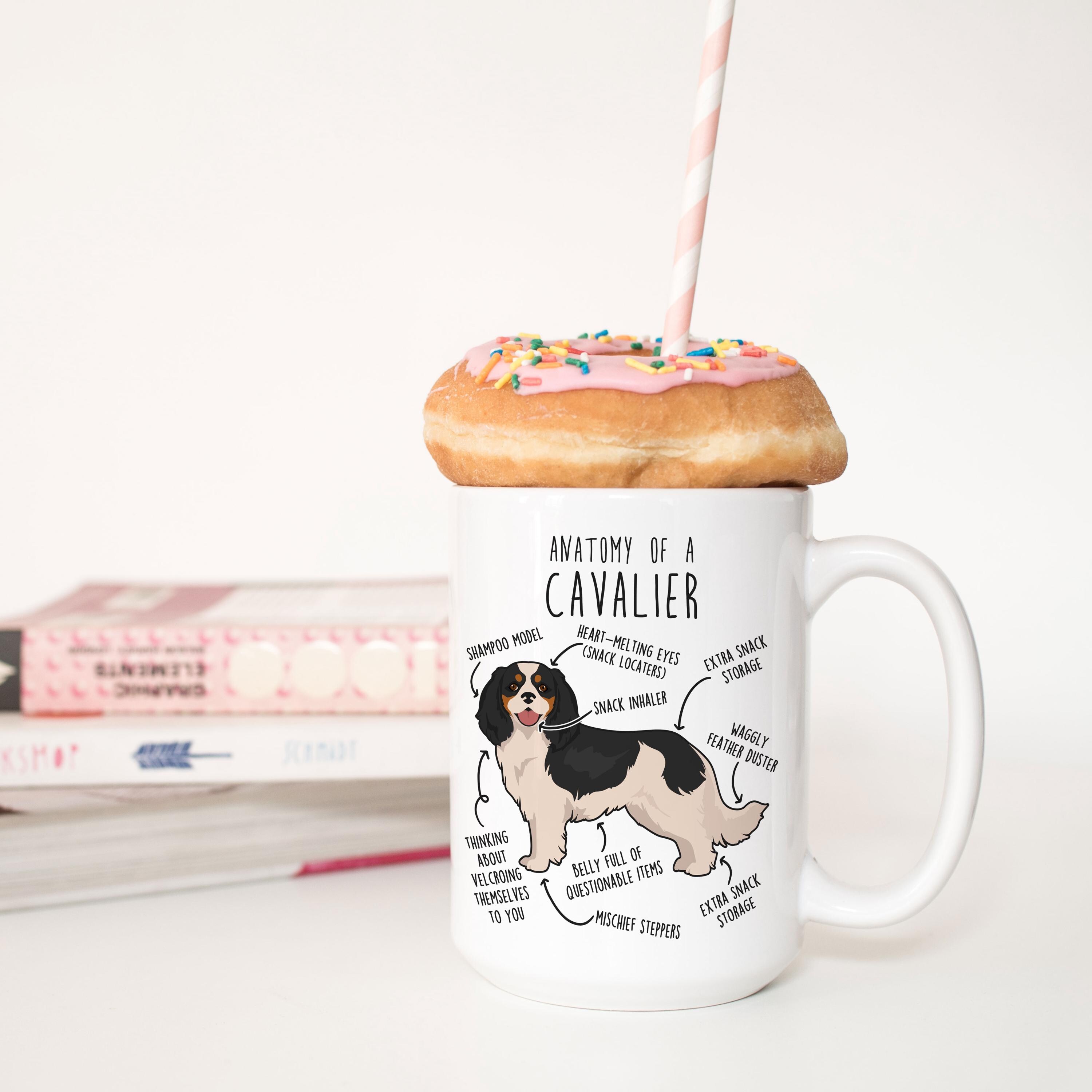 Tazza Cavalier King Charles Spaniel per colazione, the, tisana, caffè, cappuccino. Gadget tazza Mai Sottovalutare una Donna con un Cane cavalier king charles spaniel. Idea regalo originale