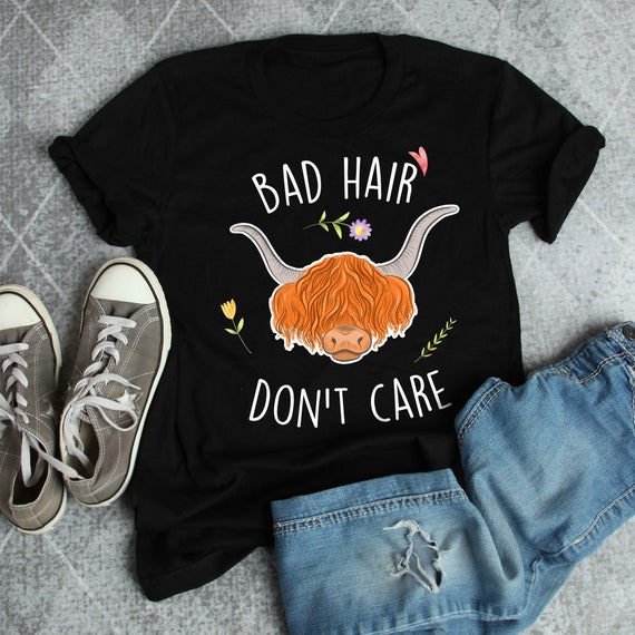 Highland Cow Shirt, Women Men, Funny Cow Lover Gift, Cute Farmer T-shirt, Livestock Tshirt, Mom, Dad, Hairy Scottish Cow, Rancher, Homestead