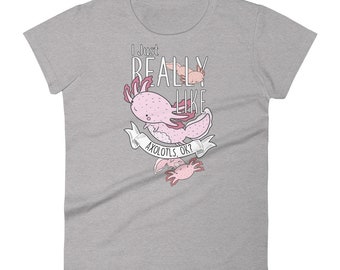 Vendax Axolotl Giocando Il Djembe T-Shirt Donna Grigio
