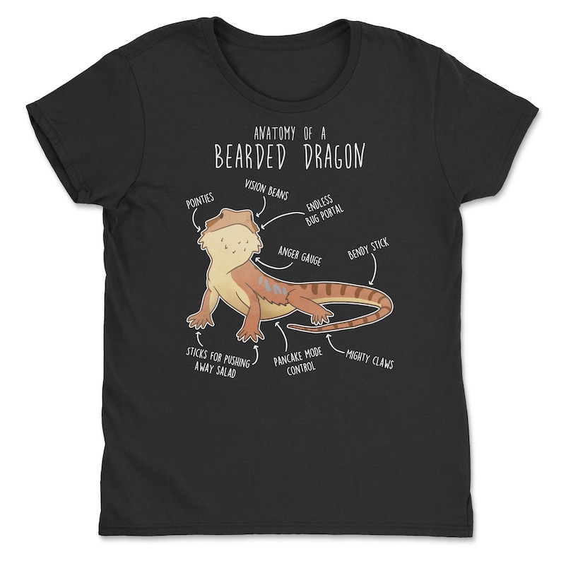 Shirt baardagaam, shirt dames, heren shirt, huisdier reptiel minnaar cadeau, grappig hagedis T-shirt, schattig baardagaam T-shirt Beardie moeder vader herpetoloog afbeelding 5