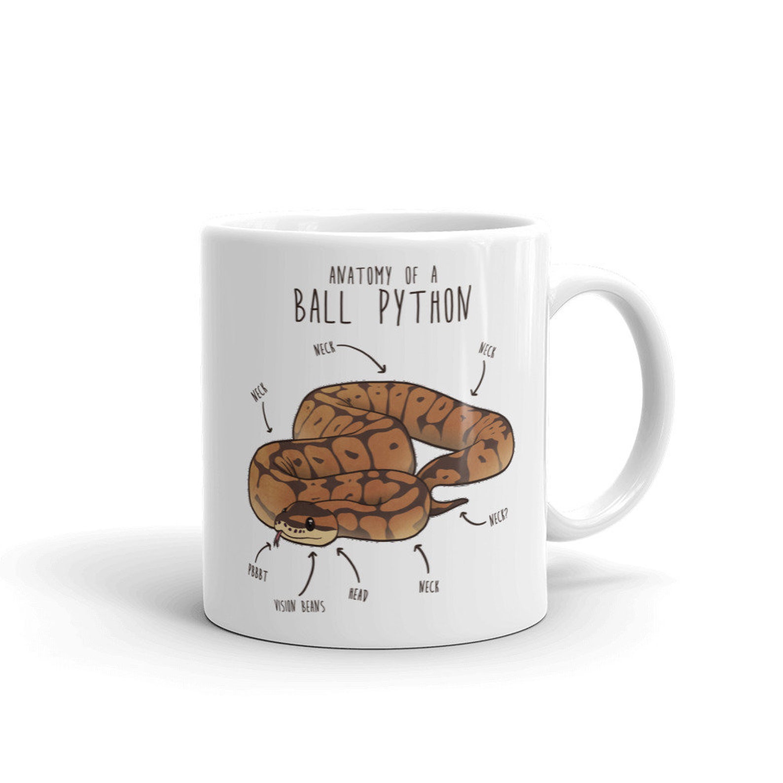 Ball Python Coffee Mug Cute Snake Lover Gift Funny Reptile | Etsy