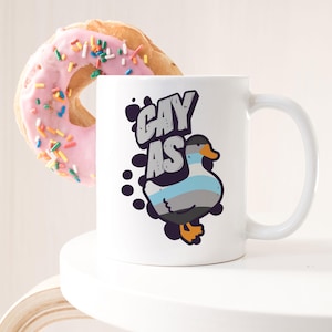 Demiboy Pride Coffee Mug, Demiboy Pride Flag Gift, LGBT Gift, Agender, Nonbinary, Genderqueer Transgender Trans Demiguy Funny Queer as Duck