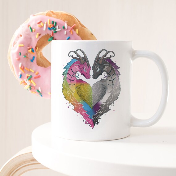 Asexual Pansexual Pride Coffee Mug, Pan Ace Pride Flag Gift, LGBT Mug, Gay  Pride Month Festival, Pansexual Dragon Asexual Dragon, Demisexual