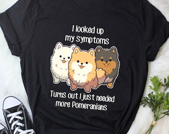 Camiseta de Pomerania, unisex, regalo divertido para amantes de los perros, camiseta adorable de Pomerania, camiseta para mascotas, para mamás y papás amantes de los Pomerania, negra, beige, blanca y naranja