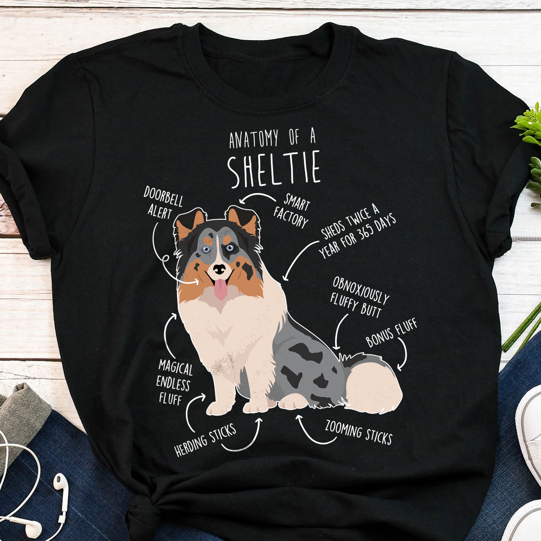 Sheltie top tee shirts