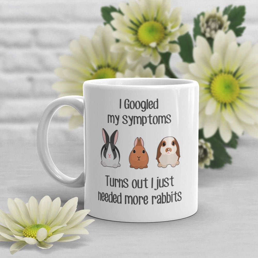 Funny Rabbit Coffee Mug Cute Bunny Gift Pet Rabbit Lover Etsy