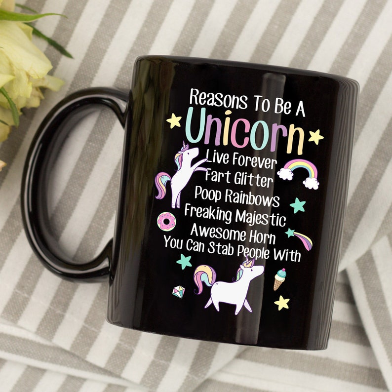 Funny Unicorn Coffee Mug Unicorn Lover Gift Cute Unicorn Etsy