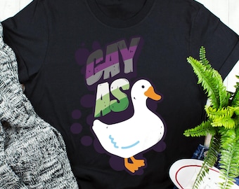 Aroace Pride-shirt, dames, heren, Aro Ace Pride-cadeau, LGBT-T-shirt, Gay Pride, Aromantic, aseksueel, grappig homoseksueel als eend