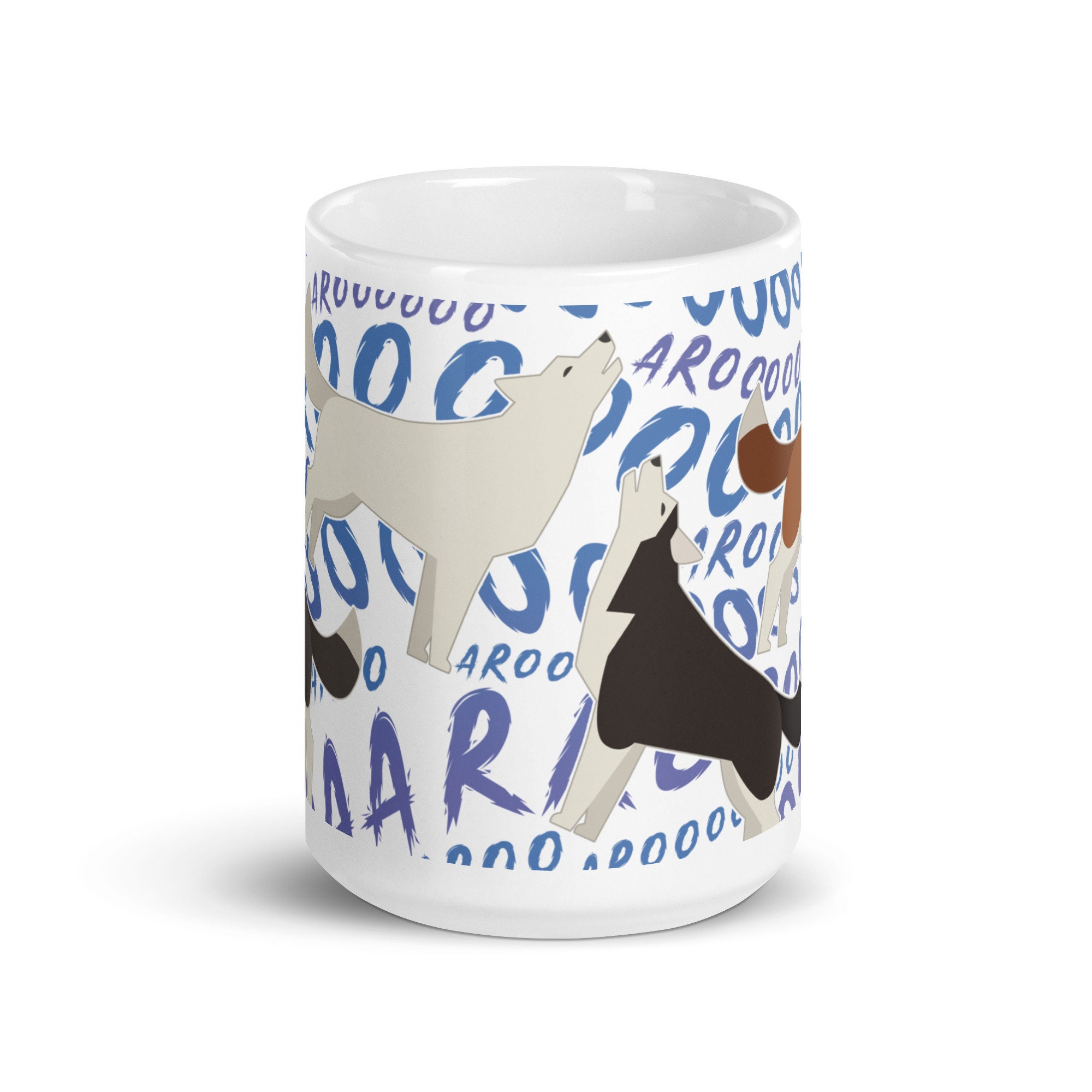 Husky Coffee Mug, Cute Siberian Husky Gift, Grey Red Black White Husky ...