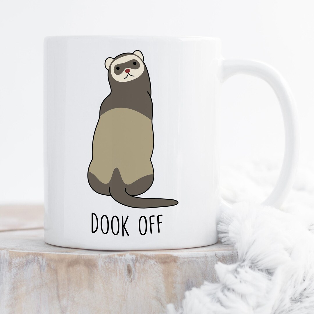 Ferret Coffee Mug, Cute Ferret Gift, Ferret Lover, Funny Pet Ferret Cup ...