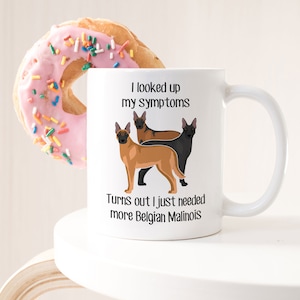 Belgian Malinois Coffee Mug, Funny Cute Belgian Malinois Lover Gift, Dog Mom, Dog Dad, Pet Gift for Her, Him, Belgian Shepherd Black Red Mal