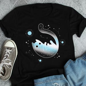 Demiboy Shirt, Demiboy Flag, Demiguy Pride Gift, LGBT T-shirt, Gay Pride Festival Tee, Transgender, Trans, Nonbinary, Space Galaxy Black Cat