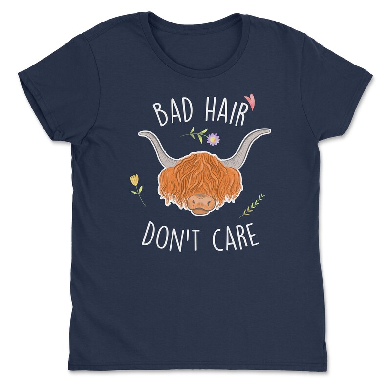 Highland Cow Shirt, Women Men, Funny Cow Lover Gift, Cute Farmer T-shirt, Livestock Tshirt, Mom, Dad, Hairy Scottish Cow, Rancher, Homestead image 7