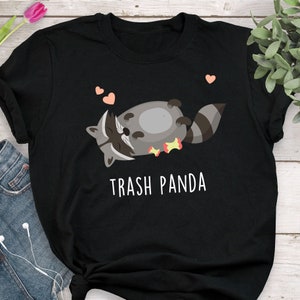 Maglietta procione, donna uomo, regalo divertente per gli amanti del procione, panda spazzatura, maglietta con meme di animali carini, regali per lui e lei, maglietta, maglietta umoristica, natura e fauna selvatica