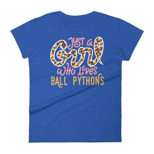 Ball Python Shirt, Women, Reptile Tshirt, Snake Lover Gift, Funny Reptile T-Shirt, Cute Snake Graphic Tee, Just A Girl Who Loves, Snake Mom image 5