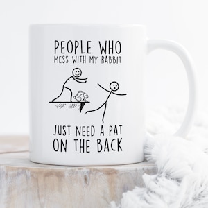 Rabbit Coffee Mug, Cute Bunny Gift, Pet Rabbit Lover, Funny Rabbit Mom, Rabbit Dad Easter, Dutch, Netherland Dwarf, Rex, English Holland Lop