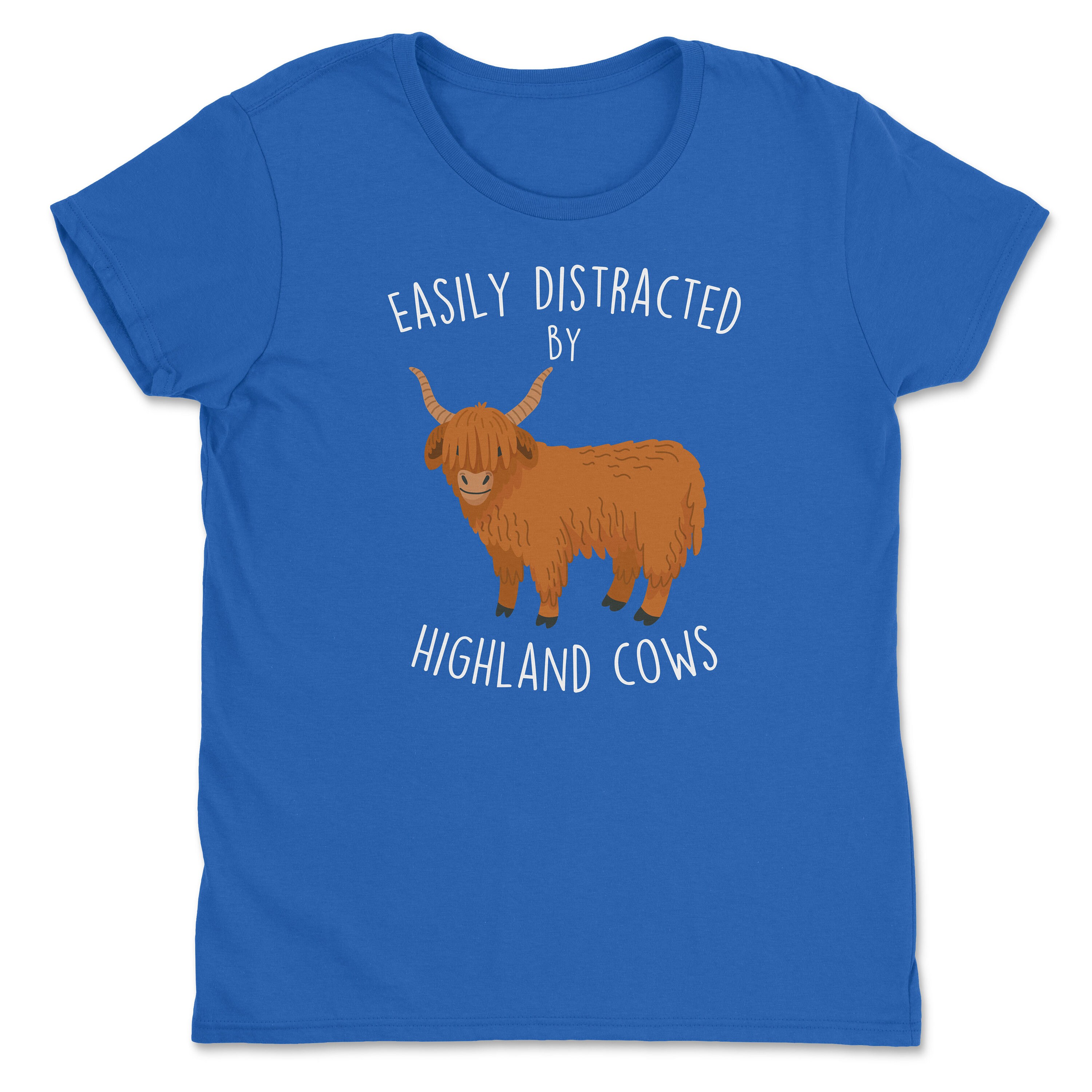 Capman Highland Cow 'Don't Be Salty' Funny Farm T-Shirt – Dark Heather, 2XL, Unisex Cotton Blend