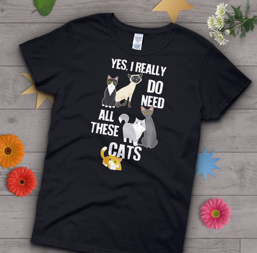 Funny Cat Shirt, Women Men, Cat Lover Gift, Cute Cat T-shirt, Cat