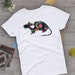 Rat Shirt, Women Men, Rat Lover Gift, Cute Rat T-shirt, Pet Lover TShirt, Graphic Tee, Tops, Clothing, Mouse, Flowers, Grey, Purple, Pink
